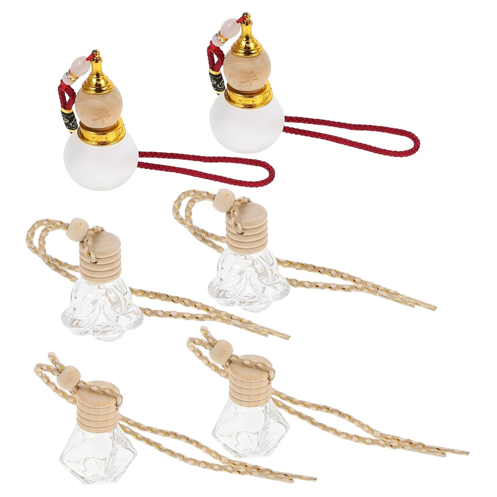 12Pcs Hanging Diffuse Bottle Glass Car Perfume Pendant Assorted Colors 3612971779365