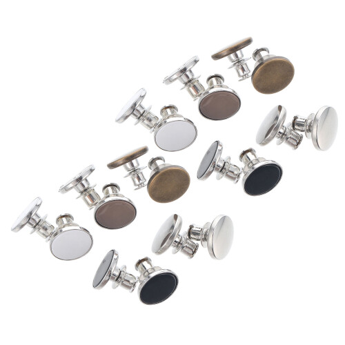 40Pcs Adjustable Metal Jeans Waist Buttons Snap Fasteners Assorted 2