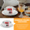 2Sets Enamel Tableware Set Food Plates Bowls Cups for Home Use 6