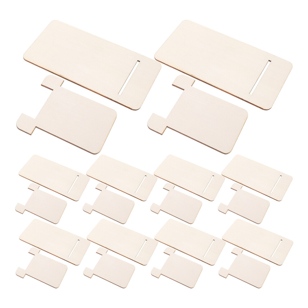 30Pcs Portable Wooden Phone Holder Diy Desk Stand For Tablet Use Beige 3612971779877