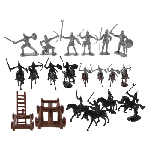 1Set Detailed Plastic Knight Toy Set for Boys Decorative Display