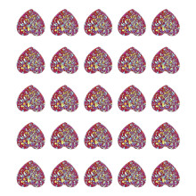 100Pcs Red Resin DIY Patches Heart Shape Charms for Headwear Craft