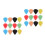 96Pcs Multi Face Paint Sponges High Density Waterdrop Shape for Kids 7