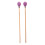 3Pairs Maple Wood Wool Drum Mallets Purple Practical Percussion Sticks 1