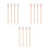 12Pcs Red Handle White Felt Drum Mallets for Symphony and School Bands 7