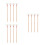12Pcs Red Handle White Felt Drum Mallets for Symphony and School Bands 5