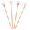 12Pcs Red Handle White Felt Drum Mallets for Symphony and School Bands 3
