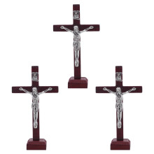 12Pcs Multi Wood Prayer Crosses Tabletop Faith Decor for Church
