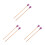 3Pairs Maple Wood Wool Drum Mallets Purple Practical Percussion Sticks 9