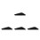 4Pcs ABS Black Auto Side Panel Extension Car Side Cover Protector Set 8