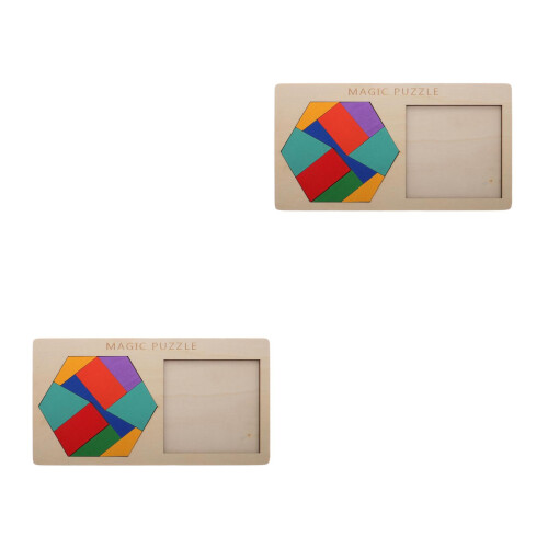 2Sets Multi Wooden Brain Teasers for Kids Hand-Eye Coordination DIY 2