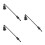 3Pcs Metal Candle Extinguisher Long Handle Decorative Wick Snuffer 8