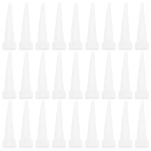 150Pcs Replacement White Plastic Glue Applicator Caps for Detailed Use