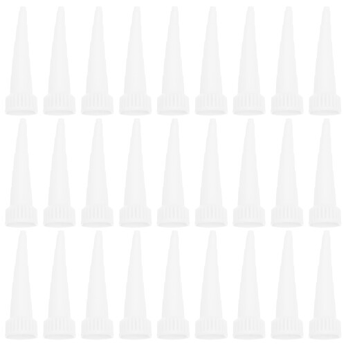 150Pcs Replacement White Plastic Glue Applicator Caps for Detailed Use
