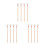 12Pcs Red Handle White Felt Drum Mallets for Symphony and School Bands 8