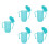 5Pcs Ergonomic Blue Sippy Cups for Elderly Non Spill Feeding Cups 10