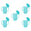 5Pcs Ergonomic Blue Sippy Cups for Elderly Non Spill Feeding Cups 8