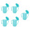 5Pcs Ergonomic Blue Sippy Cups for Elderly Non Spill Feeding Cups 9
