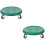 2Sets Versatile Home Fitness Discs for Abdominal Training in Green 7