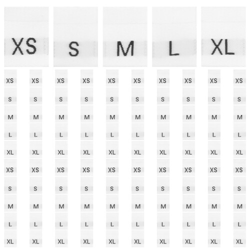 1500Pcs White Washable Garment Size Labels Small Polyester Size Tags 1
