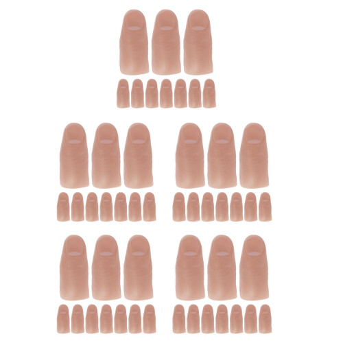 100Pcs Light Yellow Vinyl Performance Finger Prop for Magician Tricks 2