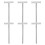 18Pcs Silver Handheld Sign Stand Rod for Protests and Tour Guide Use 2