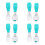4Sets Baby Spoon Fork Kit Lightweight Silicone Handle Assorted Colors 9