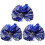 6Pcs Reusable Blue Plastic Pom Poms Cheerleading Props for Playing 2