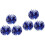 6Pcs Reusable Blue Plastic Pom Poms Cheerleading Props for Playing 6