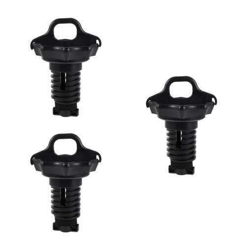 3Pcs Quick Release Spare Tire Wheel Mounting Bolts in Black Plastic 2