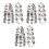 24Pcs Silver Stainless Steel Finger Ring Blanks with Polished Surface 9