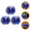 6Pcs Reusable Blue Plastic Pom Poms Cheerleading Props for Playing 11