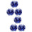 6Pcs Reusable Blue Plastic Pom Poms Cheerleading Props for Playing 9