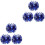 6Pcs Reusable Blue Plastic Pom Poms Cheerleading Props for Playing 5