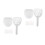 2Pcs White Plastic Pet Litter Scoopers Ergonomic Handle Large Scoop 8