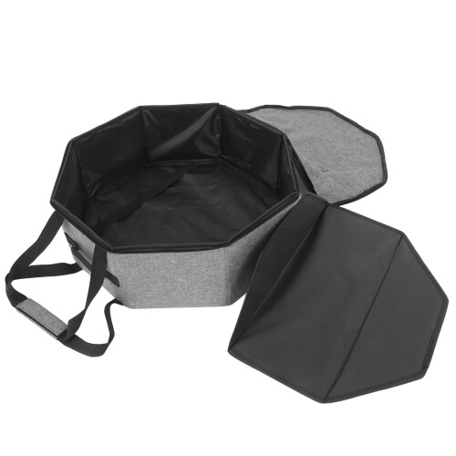 3Pcs Light Grey Foldable Hat Storage Box Round Cowboy Hat Organizer