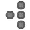 4Pcs Black Nonstick Perforated Pizza Pan Airflow Baking Tray 8