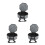 3Pcs Light Grey Foldable Hat Storage Box Round Cowboy Hat Organizer 9
