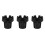 3Pcs Plastic Golf Cart Ashtrays Black Portable Car 5