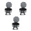3Pcs Light Grey Foldable Hat Storage Box Round Cowboy Hat Organizer 4