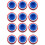 12Pcs American Flag Placemat Set Multi Color Inflatable Table Decor 4