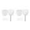 2Pcs White Plastic Pet Litter Scoopers Ergonomic Handle Large Scoop 7