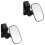 2Pcs Adjustable Baby Car Mirror Rear Facing Clip- Black 3