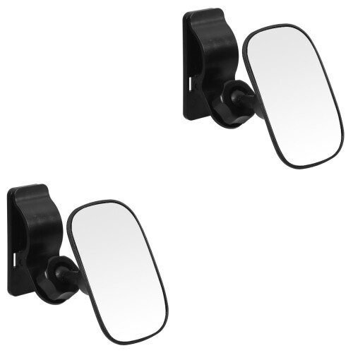 2Pcs Adjustable Baby Car Mirror Rear Facing Clip- Black 2