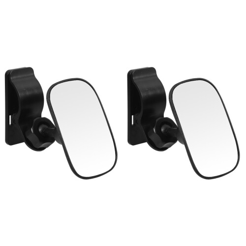2Pcs Adjustable Baby Car Mirror Rear Facing Clip- Black 1