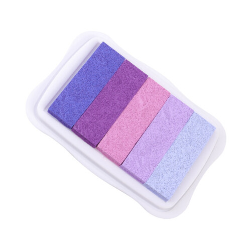 2Pcs Purple Gradient Color Ink Pad Stamps Fast-Drying 2