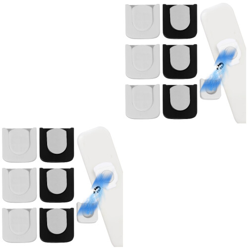 12Pcs Assorted Color Magnetic Remote Holders Wall Mount ABS 1