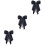 3Pcs Women’s Bow Tie Brooch with Lockable Back Decoration 4