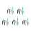 10Sets Assorted Metal Compass for Geometry Compact Drawing Ruler Kit 6