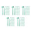 100Pcs Light Green PVC Archaeological Digging Tools Toy Set for Kids 5